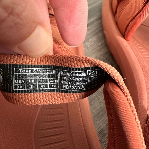 Teva Hurricane Verge Womens size 10 Sandals Salmon Pink EUC #1121535 - Picture 9 of 9